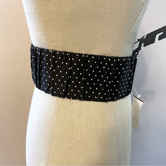 NWT Apt. 9 Polka Dots Stretch Belt Black and White S/M - Picture 4 of 6